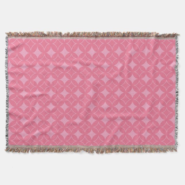 Pink shippo pattern throw blanket (Front)