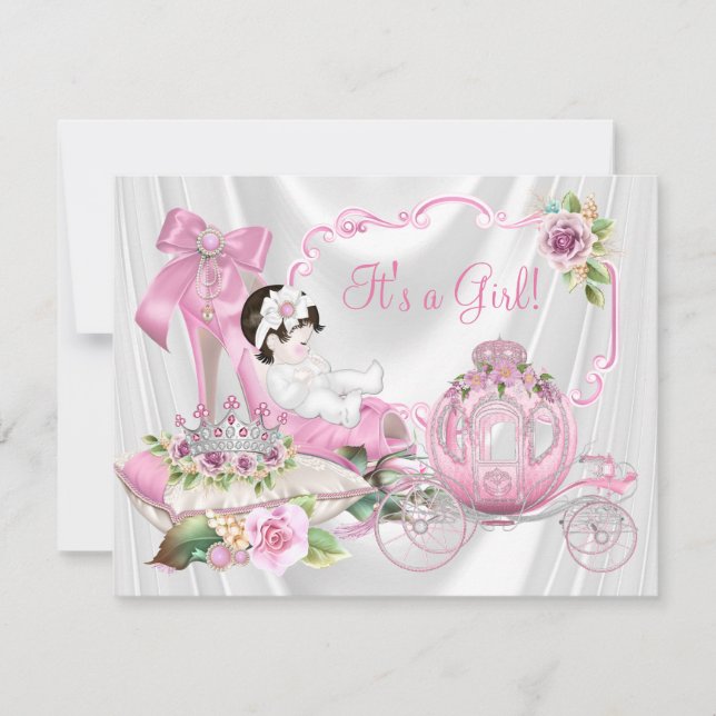 Pink Shoe Princess Baby Shower Invitation (Front)