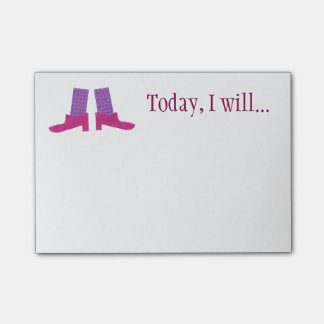 Pink Shoes Custom Sticky Notes