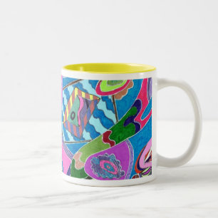 Pink Shore, Abstract Art Mug