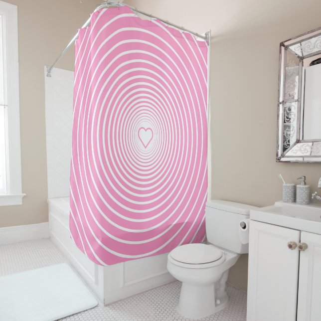 Pink Shower Curtain - Your Colours (In Situ)