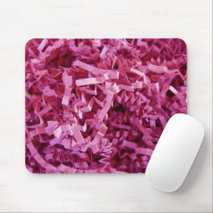 Pink Shredded Crinkled Paper Mouse Mat