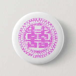 Pink Shuan Xi 6 Cm Round Badge