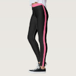 Pink Side Stripe Black Leggings Choose Your Colour<br><div class="desc">Custom Colours - Sports Pink Side Stripe Black Leggings - MIGNED Design - or Choose / Add Your Stripe and Leggings Colours with Customisation tool ! Good Luck - Be Happy :)</div>