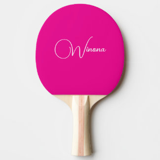 Pink Signature Ping Pong Paddle