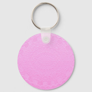 Pink Silken Engraved Look : Add Text or Image Key Ring