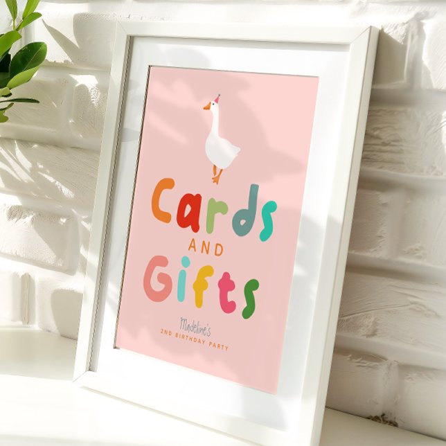 Pink Silly Goose Birthday Cards and Gifts  Poster (Creator Uploaded)