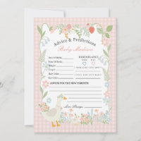 Pink Silly Goose Floral Gingham Advice for Baby