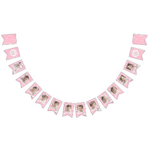 Pink Silly Goose-Girl First Birthday Monthly Photo Bunting