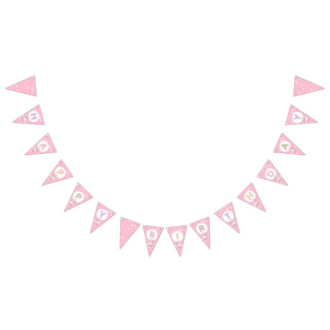 Pink Silly Goose-Happy Birthday Bunting (All)