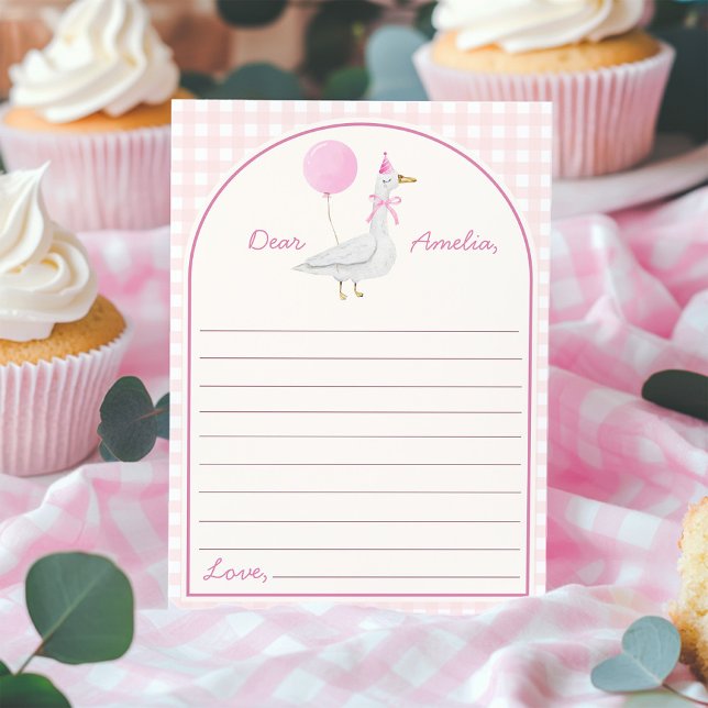 Pink Silly Goose Time Capsule Note Message Card (Creator Uploaded)