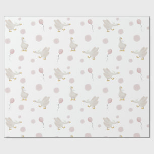 Pink Silly Goose Wrapping Paper