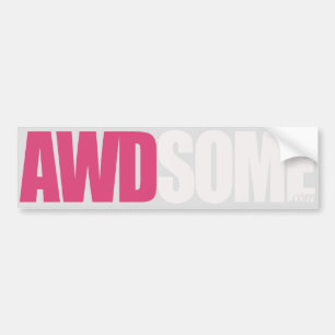 pink silver bumper sticker