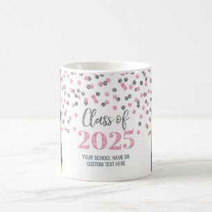 Pink Silver Class of 2025 Coffee Mug