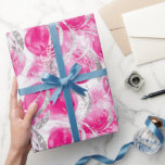 Pink Silver Glam Abstract Circles Birthday Wrapping Paper<br><div class="desc">Pink Silver Glam Abstract Circles Birthday</div>