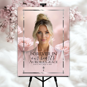 Pink Silver Memorial Poster