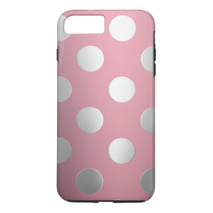 Pink, Silver Polka Dots iPhone 8 Plus/7 Plus Case