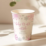 Pink silver snowflakes baby its cold outside paper cups<br><div class="desc">Pink silver snowflakes baby its cold outside Paper Cups
Matching items are available.</div>