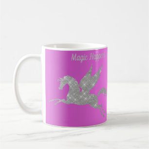PINK SILVER SPARKLE UNICORN MUG