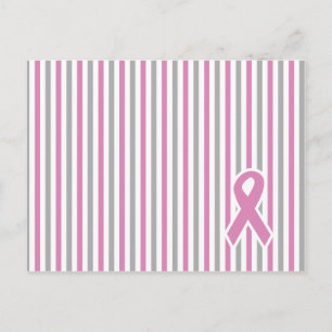 Pink & Silver Stripes custom postcard
