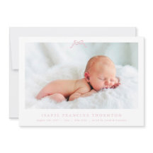 pink simple bow photo baby birth