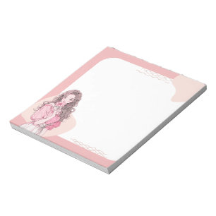 Pink Simple Cute Anime Boho Notepad