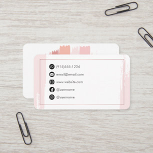 Pink Simple Modern Business Card