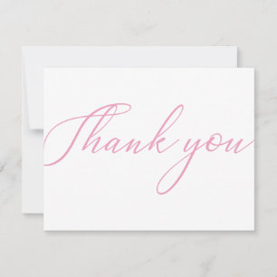 Pink Simple Modern Business Package Thank You Card