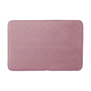 Pink, simple, modern, cool, trendy zigzag pattern bath mat