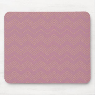 Pink, simple, modern, cool, trendy zigzag pattern mouse mat