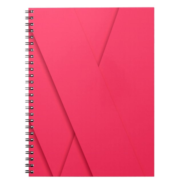 Pink, simple, modern, elegant, cool, trendy art notebook (Front)
