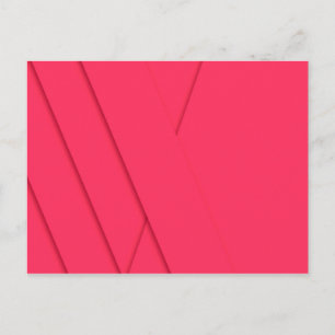 Pink, simple, modern, elegant, cool, trendy art postcard