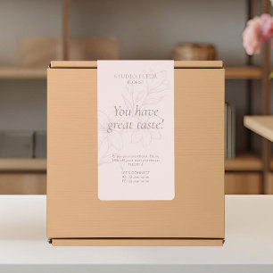 Pink Simple Modern Florist Shipping Labels