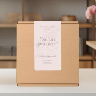 Pink | Simple Modern Florist Shipping Labels