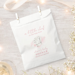 Pink Simple Modern Little Chef Baby Shower Favour Bags