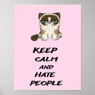 Pink Simple Quote For Cat Lovers  Poster
