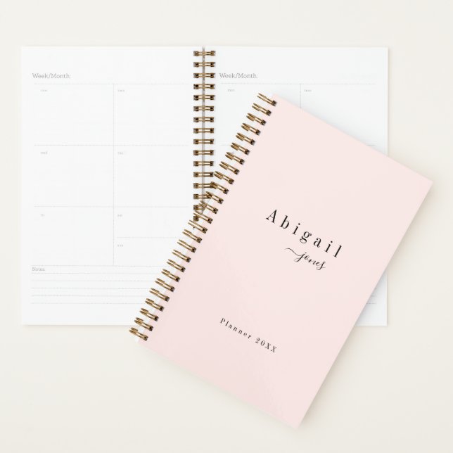 Pink Simple Script Modern Luxury Professional Planner (Display)