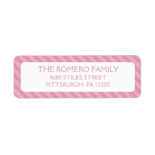Pink Simple Stripes Custom Personalised