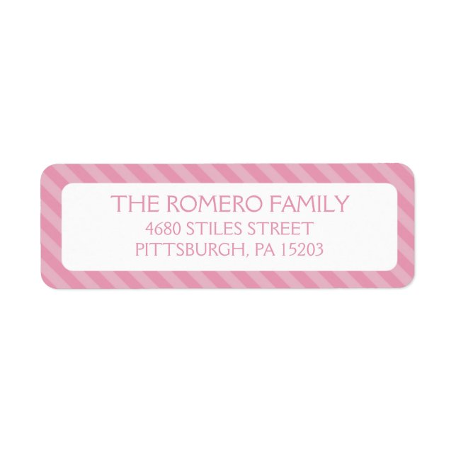 Pink Simple Stripes Custom Personalised (Front)