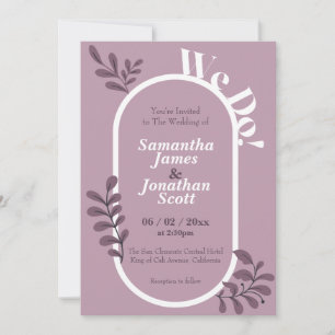 Pink Simple Wedding Invitation