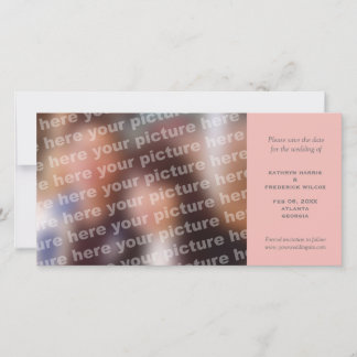 Pink simple wedding save the date announcement
