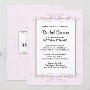 Pink Simplicity Bridal Shower Invitation