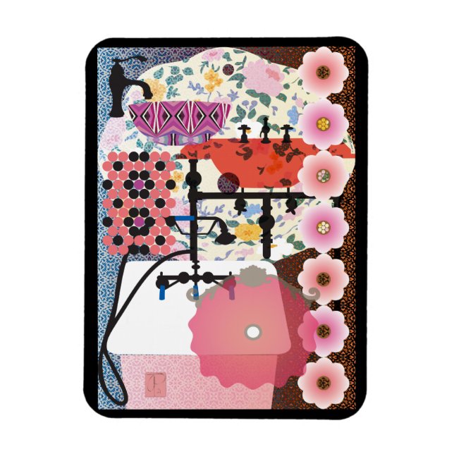 Pink Sinks Magnet (Vertical)