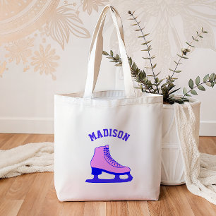 Pink Skate Ice Skating Kids Tote Bag