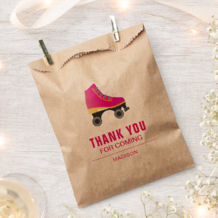 Pink Skate Roller Skating Birthday Party Favour Bags