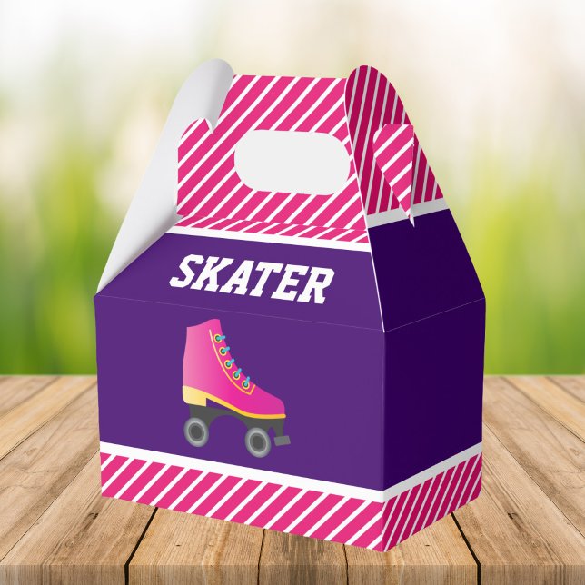 Pink Skate Roller Skating Birthday Party Favour Box (Creator Uploaded)