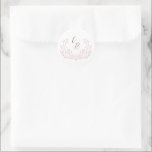 Pink Sketched Vintage Flourish Wedding Monogram Classic Round Sticker<br><div class="desc">Elegant sketched vintage flourish couple's monogram in dusty pink and burgundy red,  modern and classy,  great wedding favour stickers for modern classic wedding,  luxe vintage wedding and romantic formal wedding.</div>