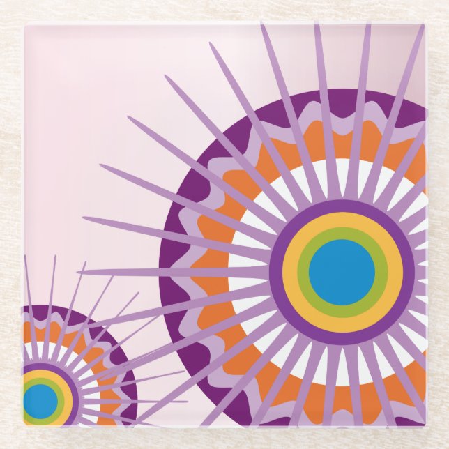Pink Skies Glass Coaster (Front)