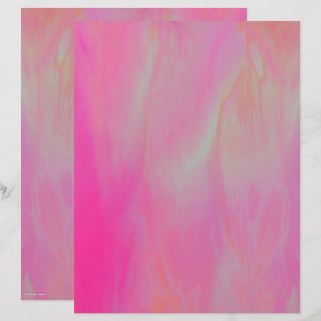 Pink Skies Scrapbook Paper 2-Sided Page (Front/Back)