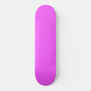 Pink Skinny Chevron Skateboard